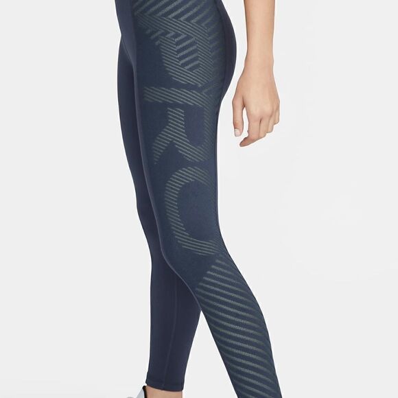 Nike Pro Intertwist Therma-FIT ADV Women's Leggings Medium M Lined Blue Silver - Picture 3 of 17